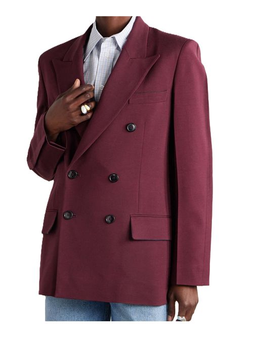 Victoria Beckham blazer doppiopetto in crepe porto Victoria Beckham | 1225WJK006543A9104 PORT